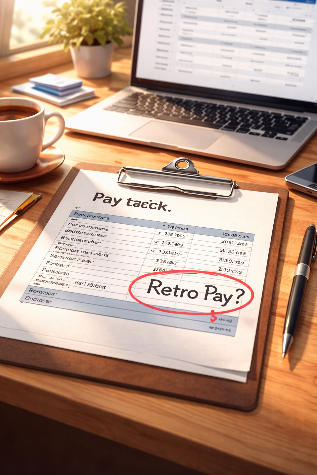 retro pay not added to paycheck