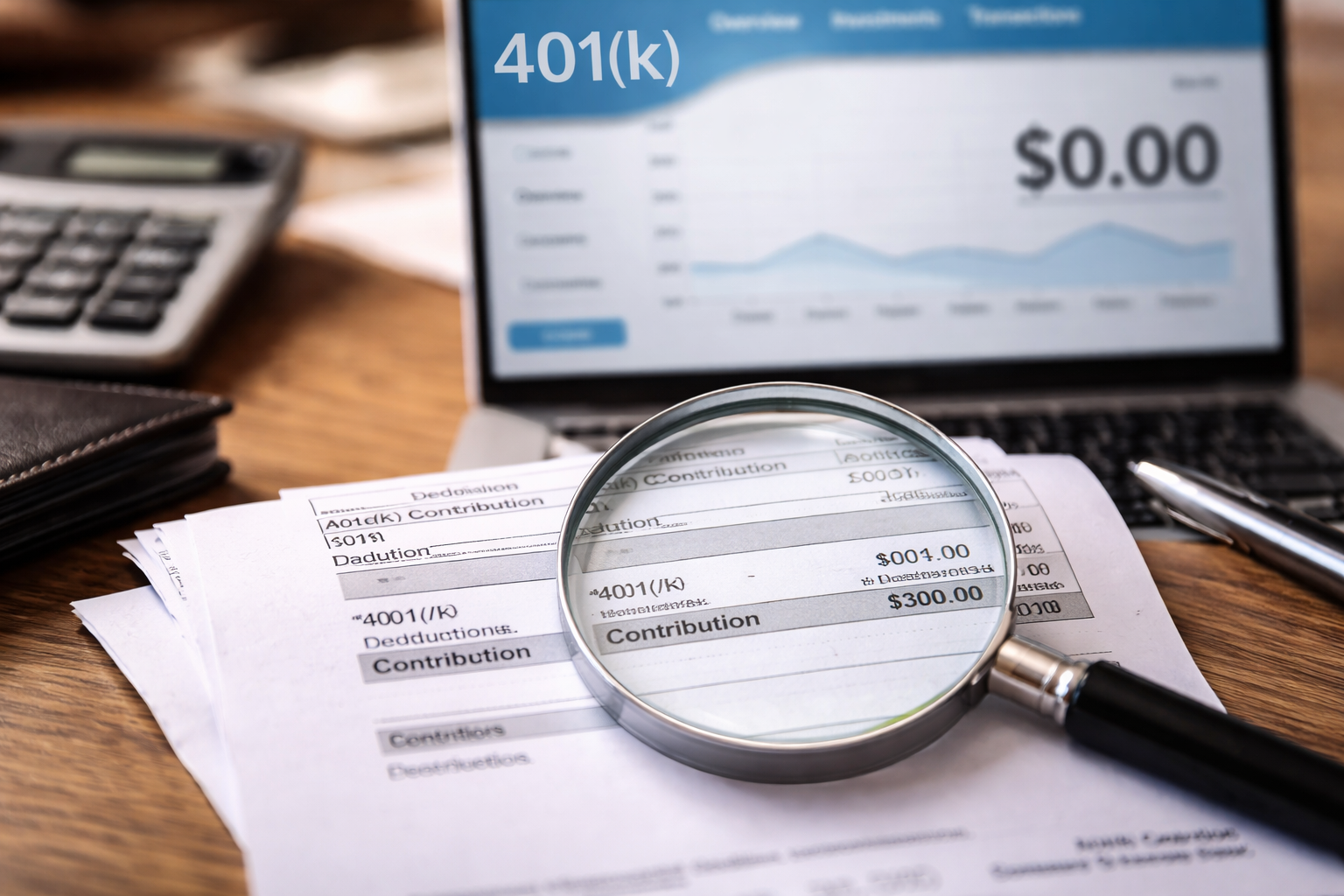 401k deduction taken but not posted