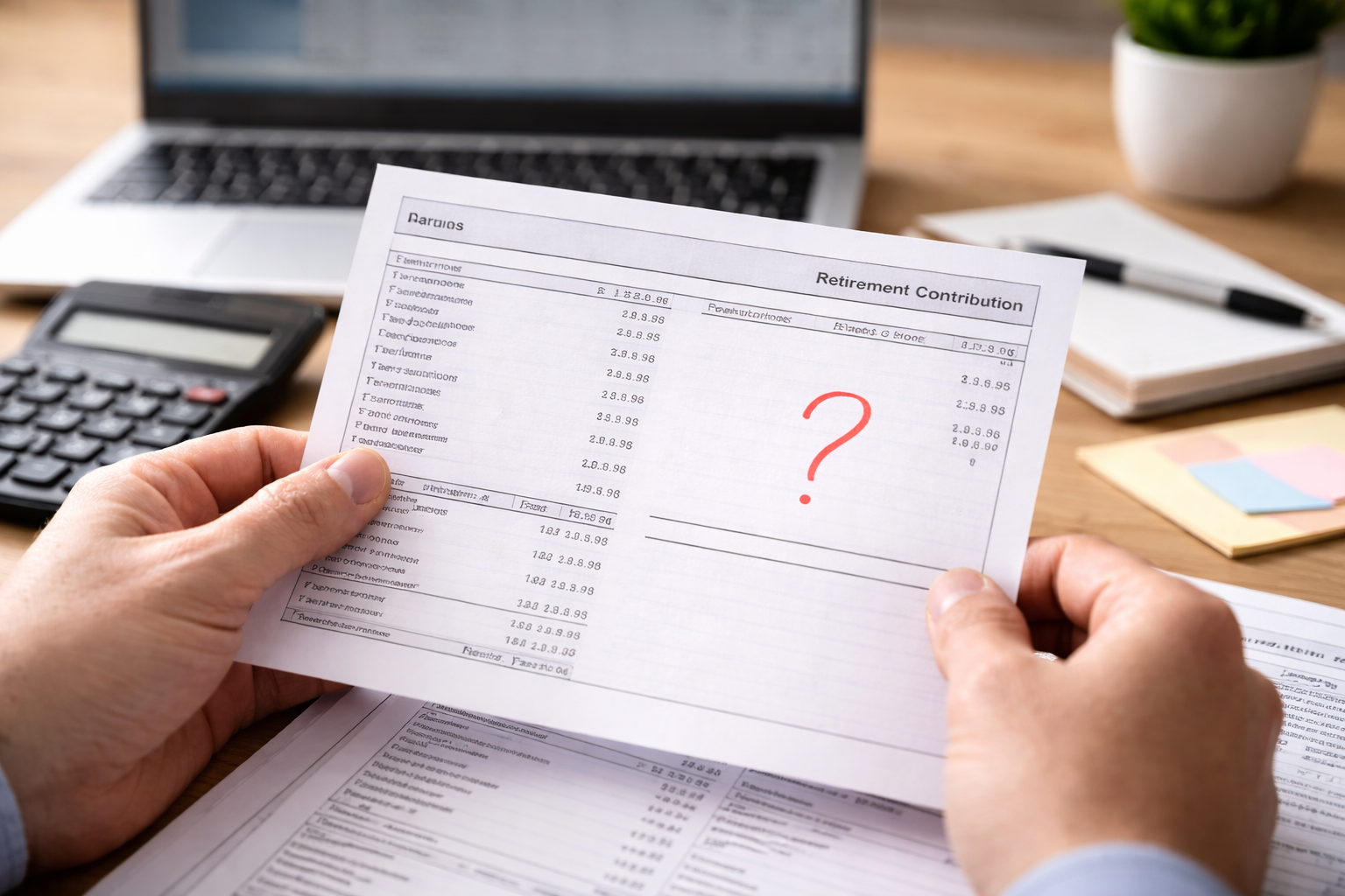 Retirement Contribution Missing From Pay Stub