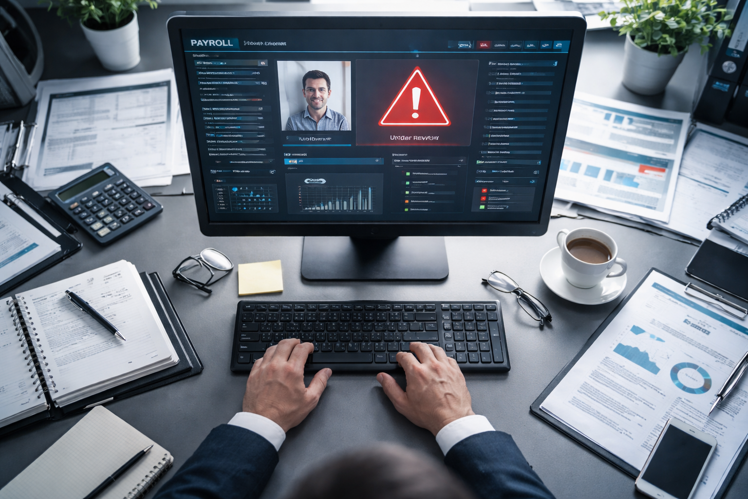 How payroll systems flag and place employee accounts under review